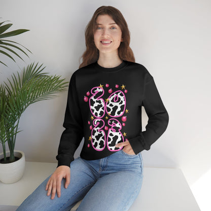 2023 Pink Cow Print Sweatshirt, New Year's Eve 2023 Sweatshirt for Women, Retro New Year Sweater, Western Cow Print Sweatshirt