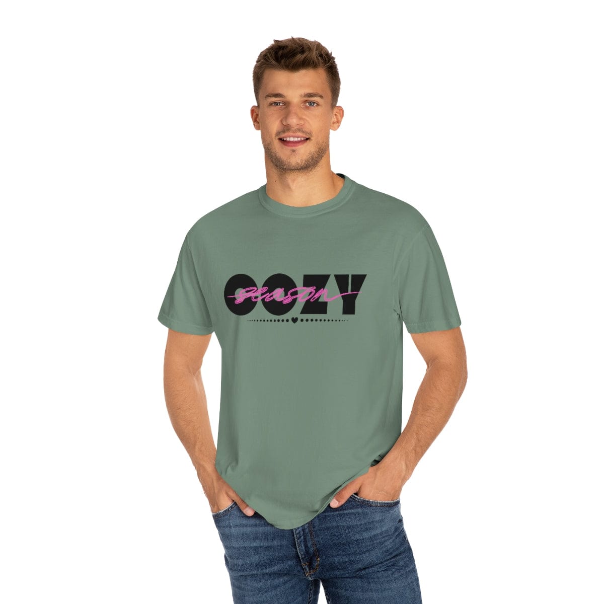 Men Cozy Season Shirt, Comfort Colors Shirt, Cozy Vibes T-Shirt, Fall Shirt, Thanksgiving Gift, Unisex Garment-Dyed T-shirt