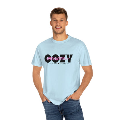 Men Cozy Season Shirt, Comfort Colors Shirt, Cozy Vibes T-Shirt, Fall Shirt, Thanksgiving Gift, Unisex Garment-Dyed T-shirt