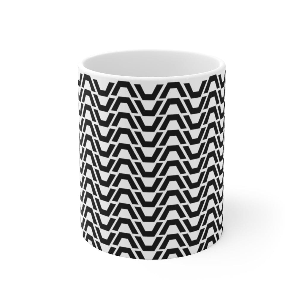 Triangle Pattern Mug, Tea Mug, Gift for Mom, Ceramic Mug 11oz