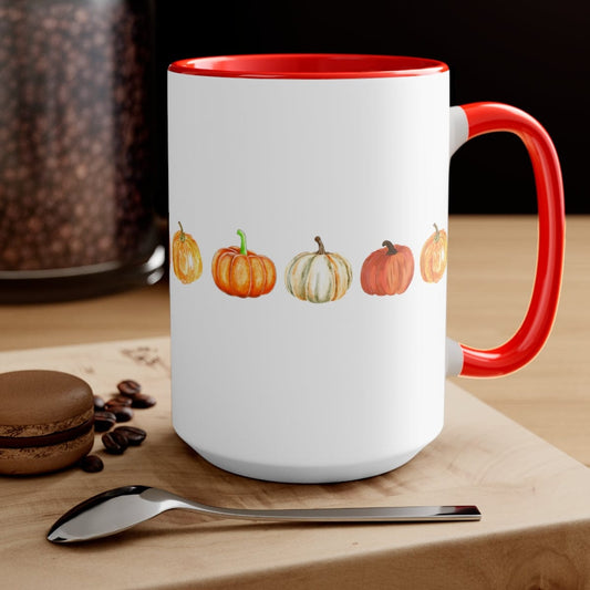 Pumpkin Mug, Halloween Gifts, Halloween Mug, Couple Gift, 15 oz Two-Tone Coffee Mugs