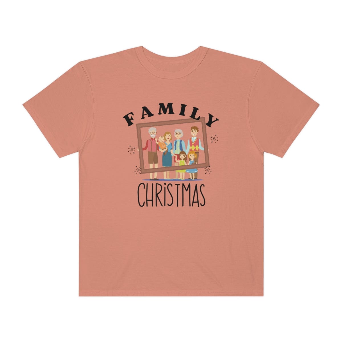 Family Photo Comfort Colors, Christmas Family T-Shirt, Family Photo Shirt, Matching Family Shirt, Christmas Family Gift, Unisex Garment-Dyed T-shirt