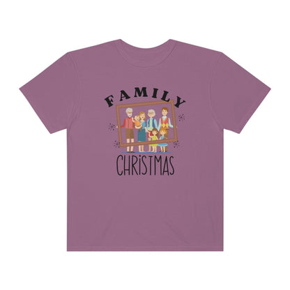 Family Photo Comfort Colors, Christmas Family T-Shirt, Family Photo Shirt, Matching Family Shirt, Christmas Family Gift, Unisex Garment-Dyed T-shirt