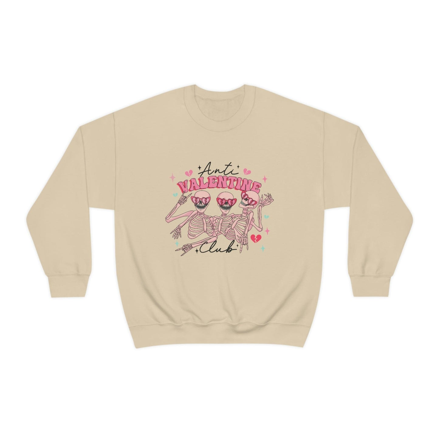 Shop the Anti-Valentine's Club with Skeleton Style 2023 Sweatshirt