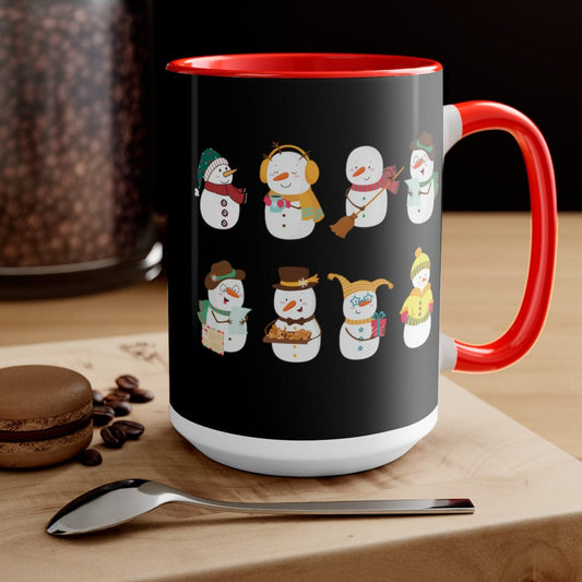 Cute Christmas Mug, Christmas Mug, Coffee Lover Gift, Christmas Coffee Gift 15 oz Two-Tone Coffee Mugs