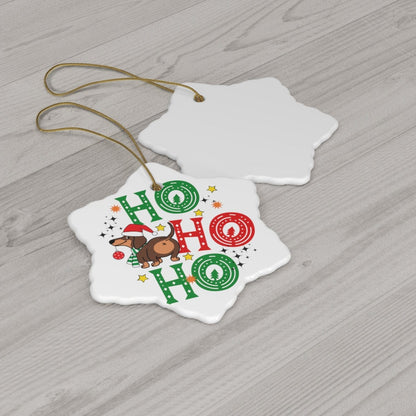 Ho Ho Ho Ceramic Ornament, 4 Shapes