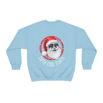 Super Cool Santa Christmas Sweatshirt, Funny Ugly Holiday Sweater, Women Crewneck