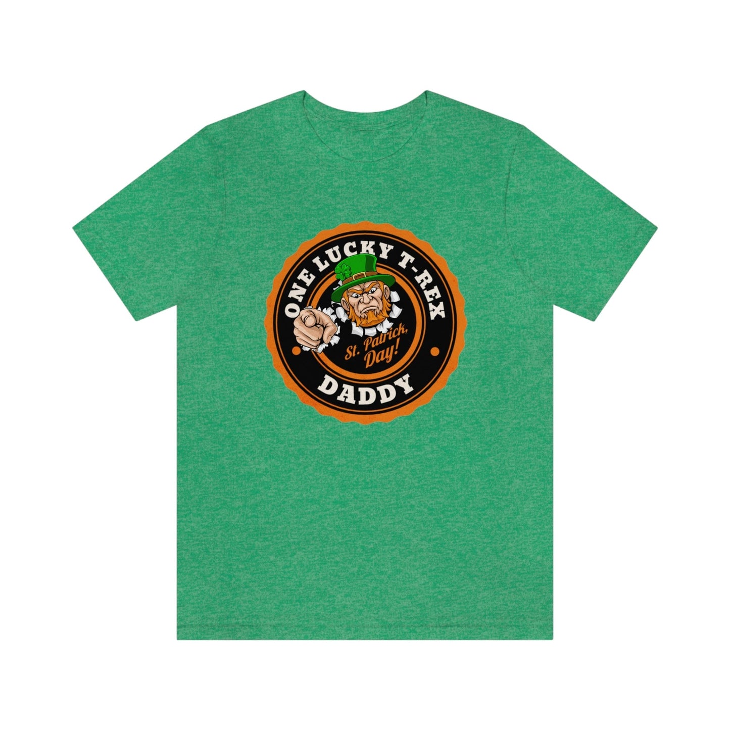 2023 Unisex Orange One Lucky Dad St Patricks Day Daddy Irish Shamrock Fun Premium T-Shirt