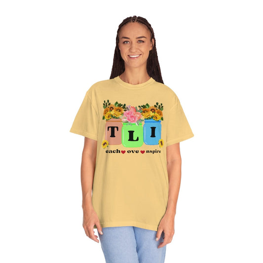 Fall Teacher Comfort Colors Shirt, Thankful Floral Shirt, Teacher Thanksgiving Gift, Teacher Shirt, Teacher Gift, U