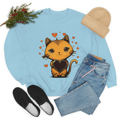 2023 Valentine's Day Sweatshirt: Cute Cats in Love Kawaii Style