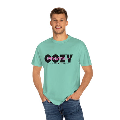 Men Cozy Season Shirt, Comfort Colors Shirt, Cozy Vibes T-Shirt, Fall Shirt, Thanksgiving Gift, Unisex Garment-Dyed T-shirt