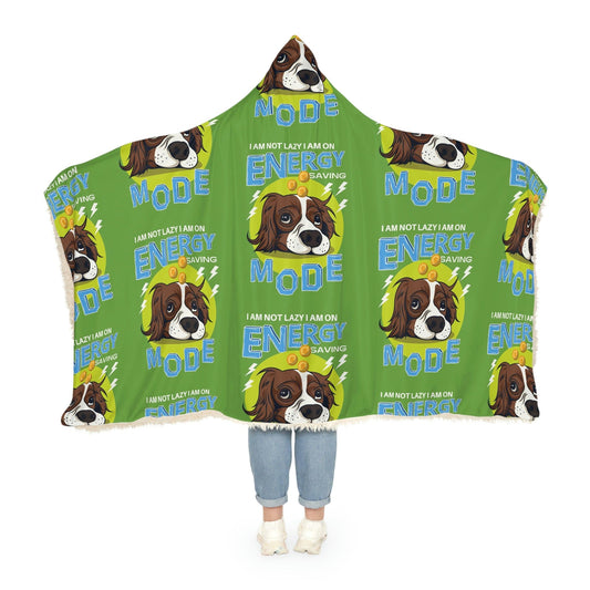 Energy Saving Mode Dog Sherpa Snuggle Blanket - Cozy Canine Companion - SarsariCreations