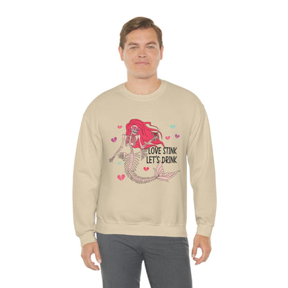 Anti-Valentine's Day 2023: Drink Like a Mermaid Skeleton Sweatshirt