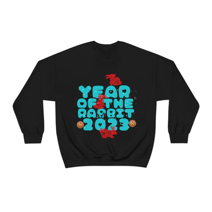 Year of The Rabbit 2023 Men Sweatshirt, New Year's Eve 2023 Sweatshirt for Men, Retro New Year Sweater, Chinese Rabbit, Lunar New Year Party Gifts