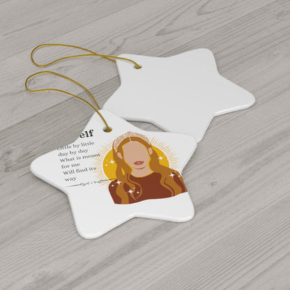 Loving Myself Christmas Ceramic Ornament, 4 Shapes