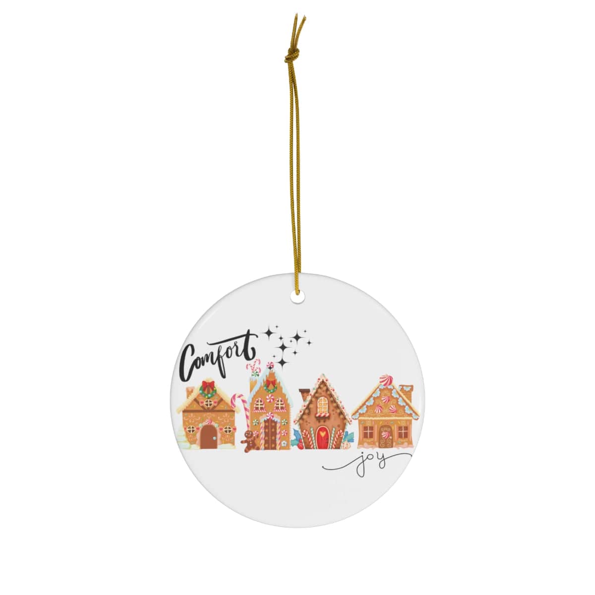 Comfort & Joy Ceramic Ornament, 4 Shapes