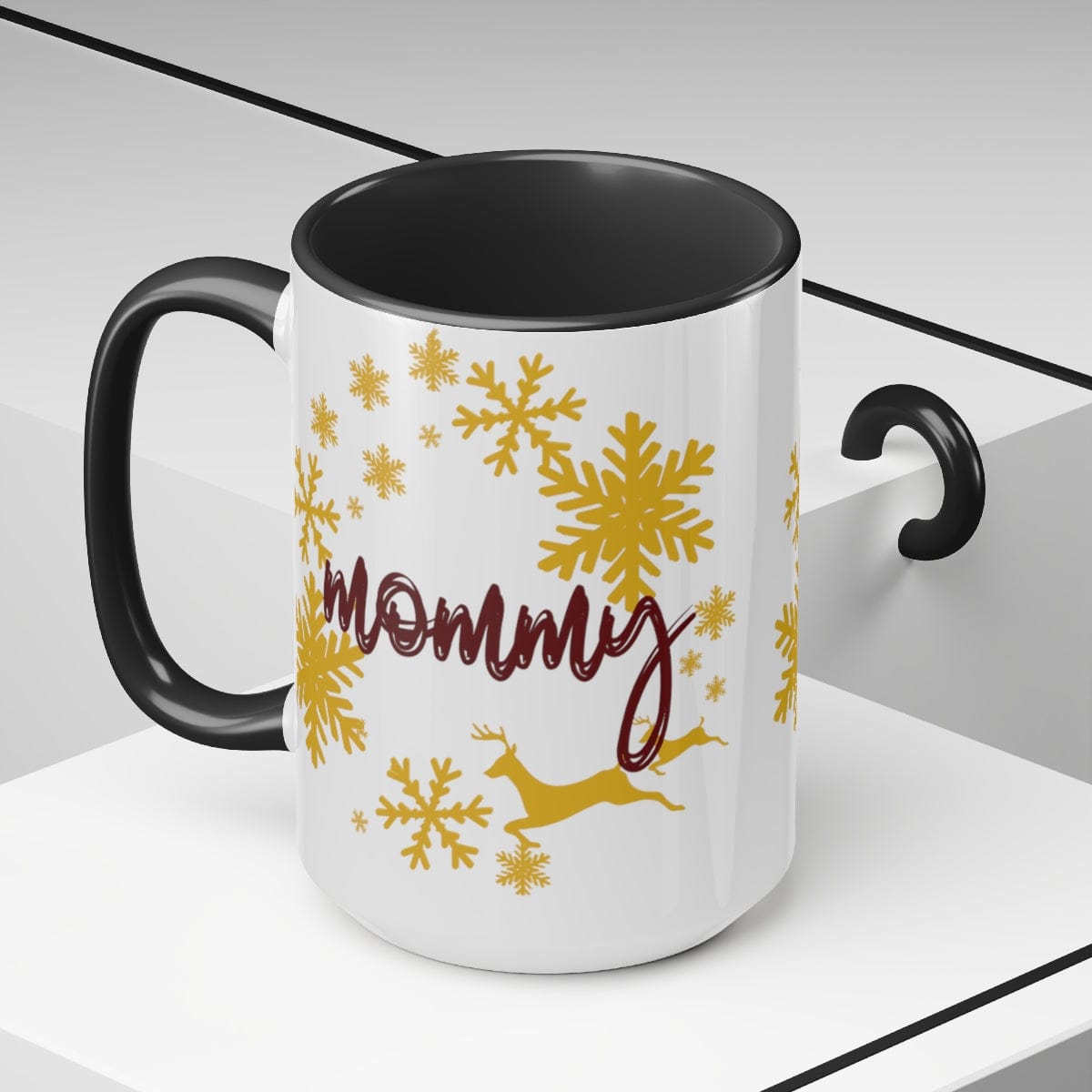 Dear Mommy Coffee Mug, Home Decor, Gift for Mom 15 oz Two-Tone Coffee Mugs