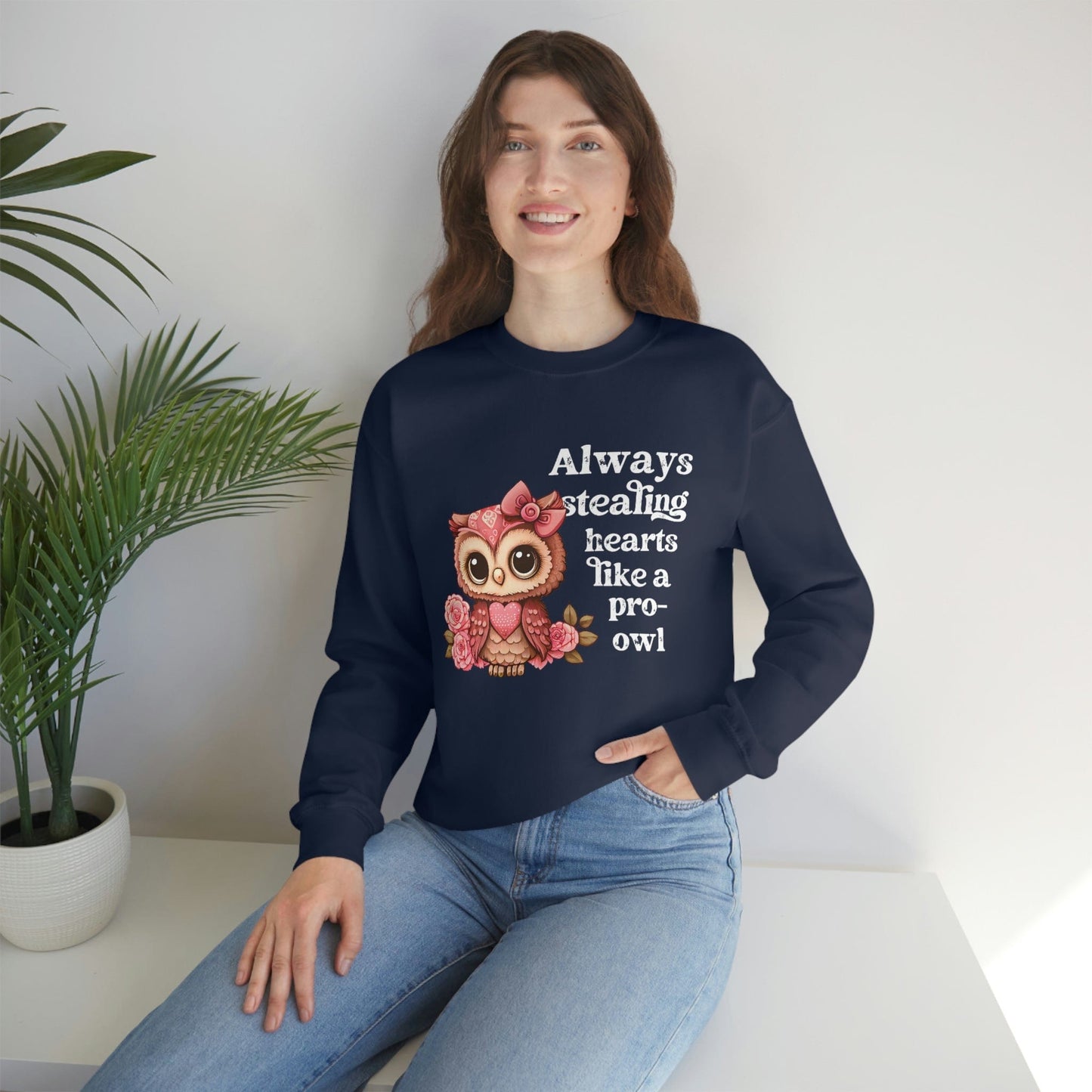 2023 Valentine's Day Gift: "Always Stealing Hearts Like a Pro Owl" Sweatshirt