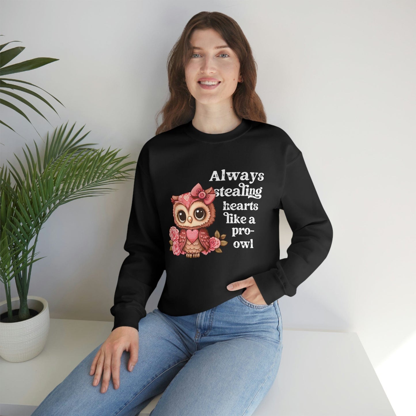 2023 Valentine's Day Gift: "Always Stealing Hearts Like a Pro Owl" Sweatshirt