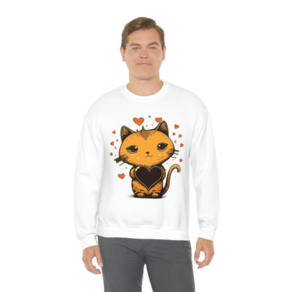 2023 Valentine's Day Sweatshirt: Cute Cats in Love Kawaii Style