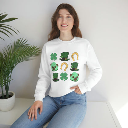 2023 Funny Groovy St. Patrick's Day Unisex Irish Dog Lover Gaelic Sweatshirt