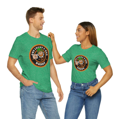 2023 Unisex Orange One Lucky Dad St Patricks Day Daddy Irish Shamrock Fun Premium T-Shirt