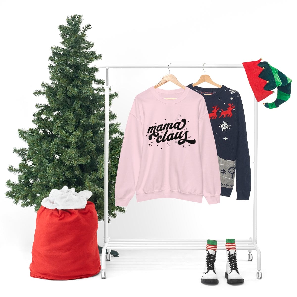 Christmas Things Mama Claus Sweatshirt, Crewneck Sweatshirt, Mummy Christmas Theme Sweater, Aesthetic Christmas Crewneck, Mom to Be, Gift for Mummy