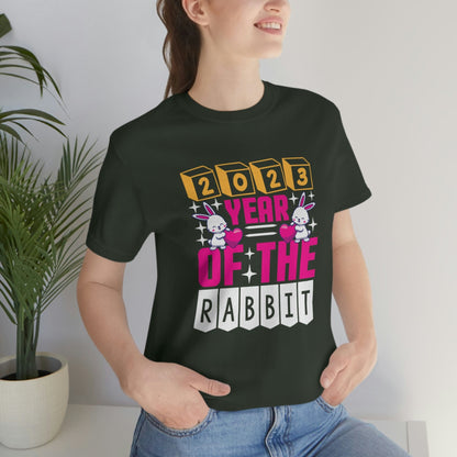 Hop into Good Charm: 2023 Year of the Rabbit T-Shirt - SarsariCreations