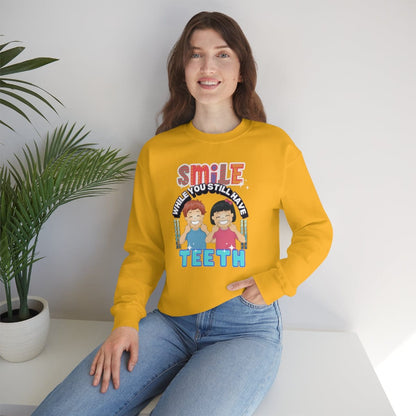 Smile While You Still Have Teeth Sweatshirt, Crewneck Sweatshirt, Mummy Christmas Theme Sweater, Women's Christmas Crewneck, Mom to Be, Gift for Mum