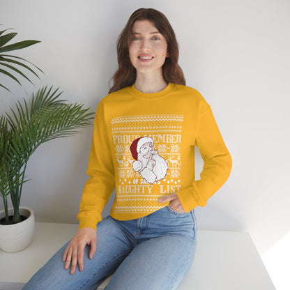 Proud Member Of Santa's Naughty List Ugly Sweatshirt, Women Naughty List Club Crewneck, Proud Member Sweatshirt