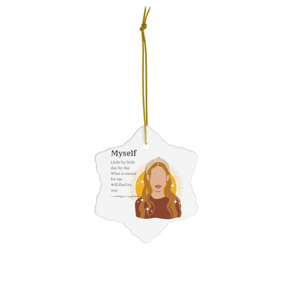 Loving Myself Christmas Ceramic Ornament, 4 Shapes