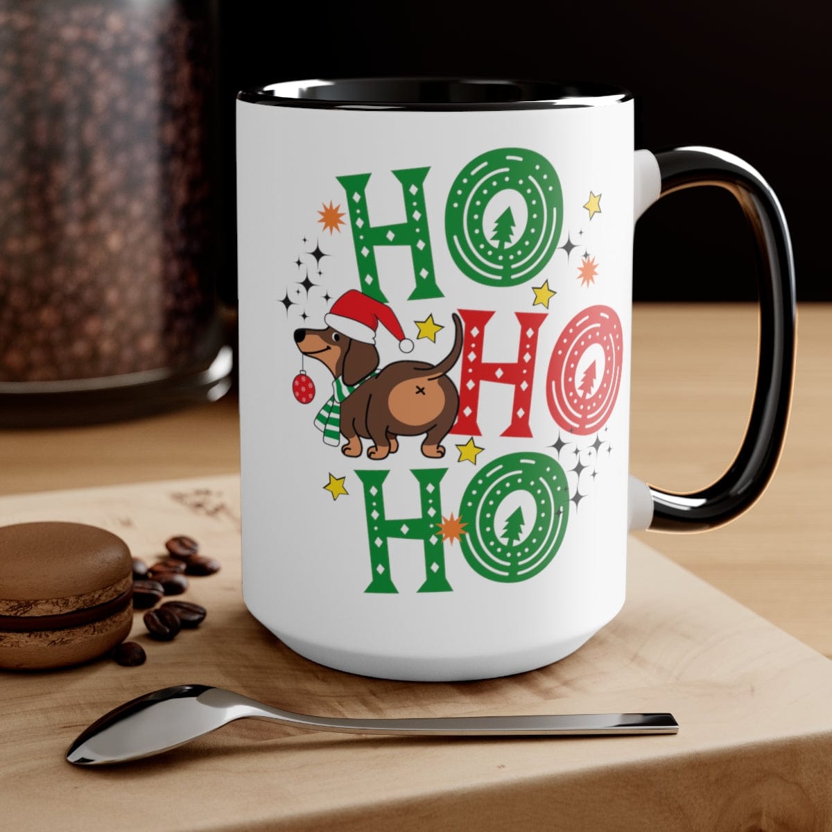 Ho Ho Ho Coffee Mug, Home Decor, Gift for Family 15 oz Two-Tone Coffee ...