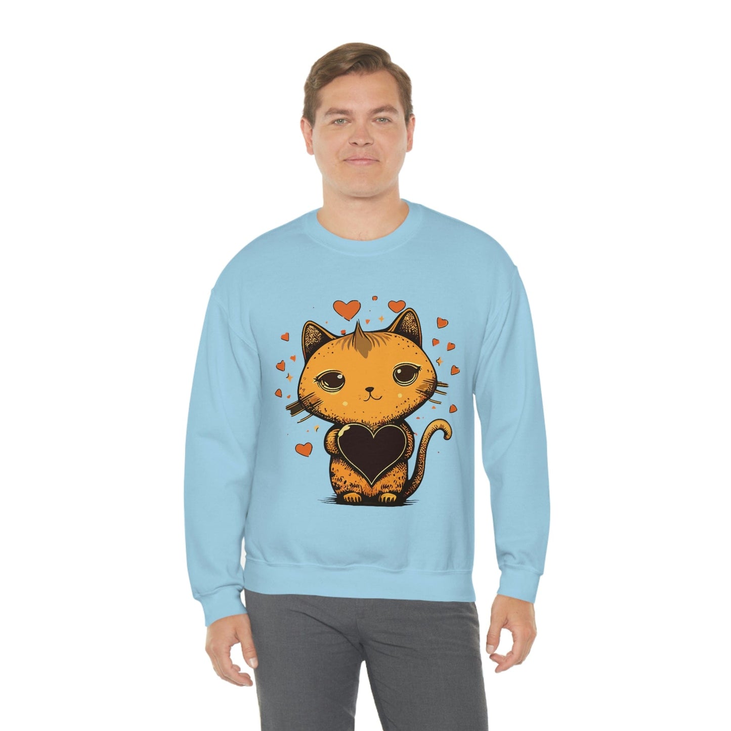 2023 Valentine's Day Sweatshirt: Cute Cats in Love Kawaii Style