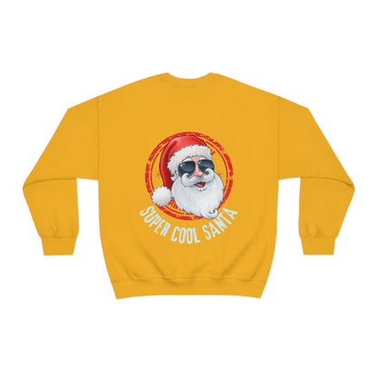 Super Cool Santa Christmas Sweatshirt, Funny Ugly Holiday Sweater, Women Crewneck