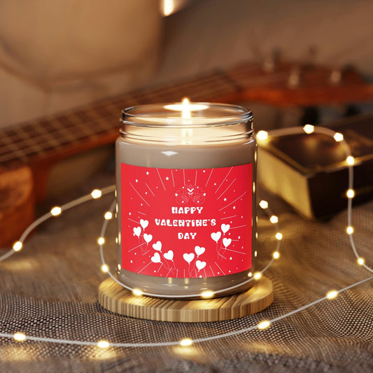 Custom Scented Soy Candle Gift for Him/Her: Personalised Valentine's Day Present for Couple
