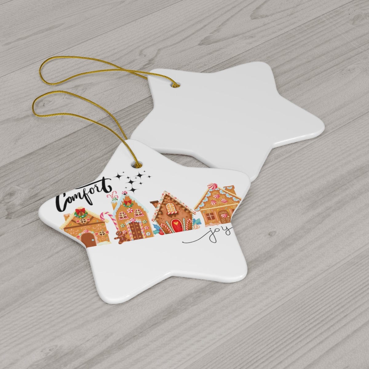 Comfort & Joy Ceramic Ornament, 4 Shapes