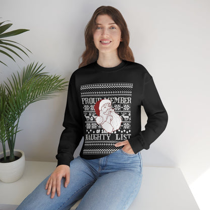 Proud Member Of Santa's Naughty List Ugly Sweatshirt, Women Naughty List Club Crewneck, Proud Member Sweatshirt