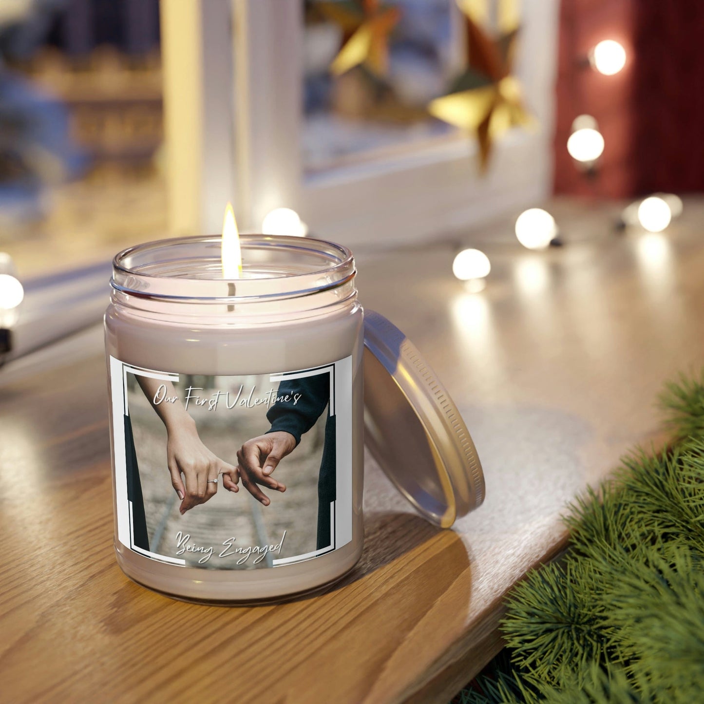 Custom Photo Candle - Personalised Scented Soy Gift for Valentine's Day, Couple, Him or Her, Handmade