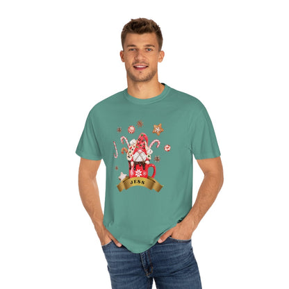 Christmas Gnome Comfort Colors Shirt, Custom Christmas Shirt, Cute Gnomies Christmas Gift, Matching Shirt, Garment-Dyed T-shirt