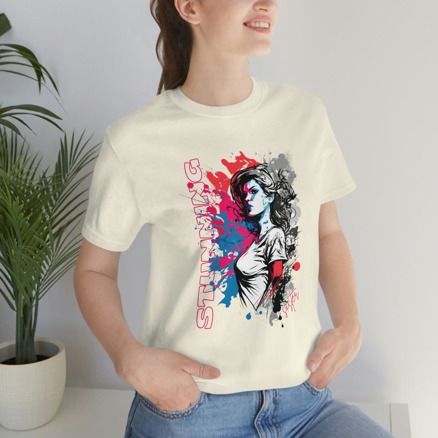 2023 Unisex Show Your Fierce Feminism with a Personalized 'Stunning Sister Full of Fire' T-Shirt