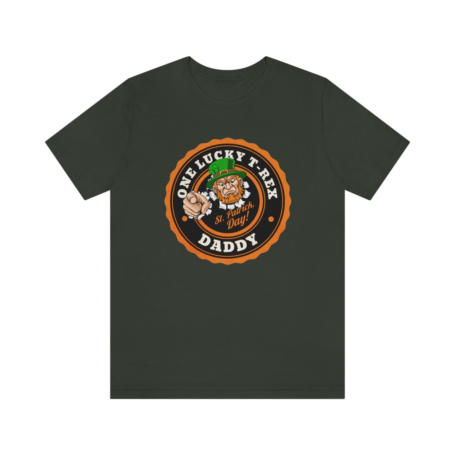 2023 Unisex Orange One Lucky Dad St Patricks Day Daddy Irish Shamrock Fun Premium T-Shirt