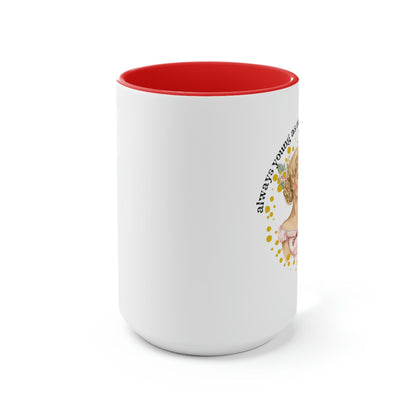 Vintage Love Two-Tone Coffee Mug: The Perfect Valentine's Gift by Sarsari Creations