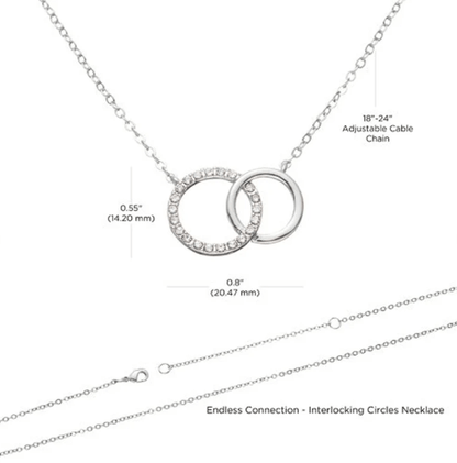 Infinite Connection: Interlocking Circles Soulmate Necklace